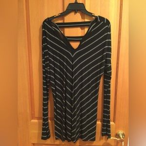 Black and silver striped tunic
